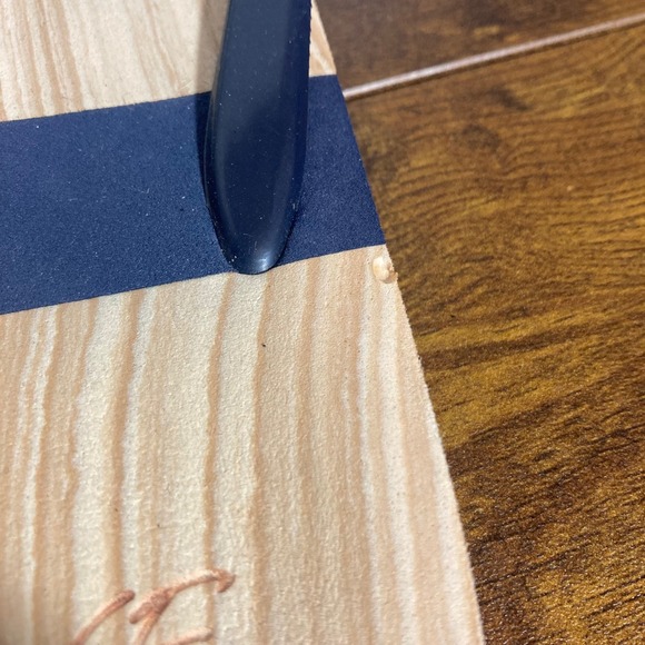 Eve Womens Flip Flop Sandals Navy Blue Wood Grain Striped Thong Beach Shoes 9/10 - Picture 5 of 8